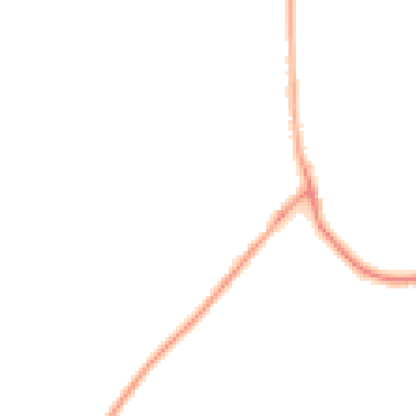 Night-time road noise heatmap for BD16 1WG