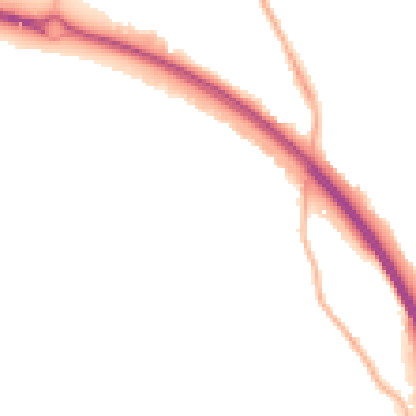 Night-time road noise heatmap for BD16 2AE