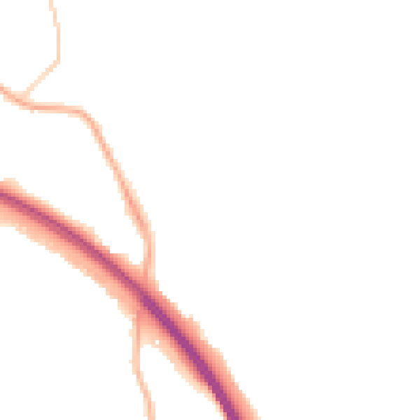 Night-time road noise heatmap for BD16 2AQ