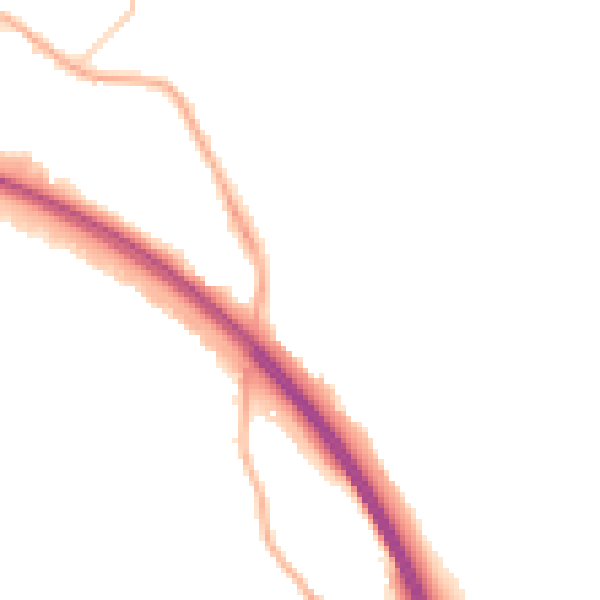 Night-time road noise heatmap for BD16 2AR