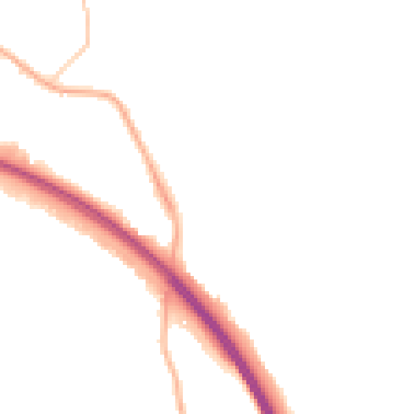 Night-time road noise heatmap for BD16 2BQ