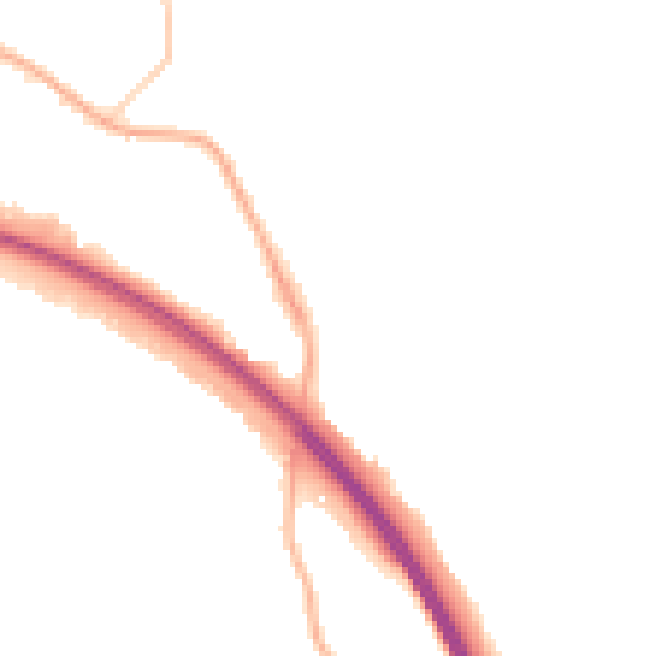 Night-time road noise heatmap for BD16 2BW