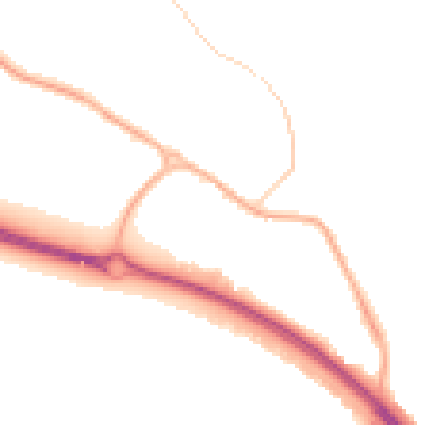 Night-time road noise heatmap for BD16 2DU