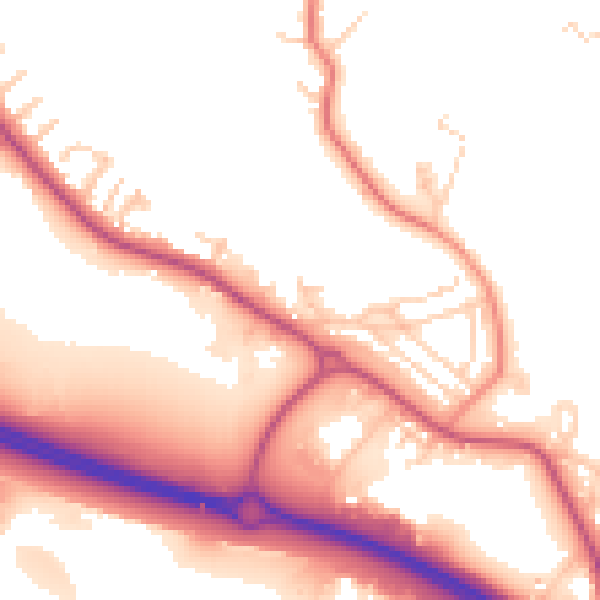 Daytime road noise heatmap for BD16 2EF