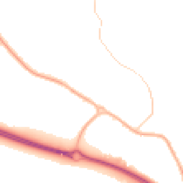 Night-time road noise heatmap for BD16 2EF