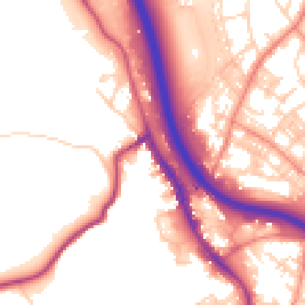 Daytime road noise heatmap for BD16 2JH