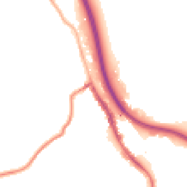 Night-time road noise heatmap for BD16 2JH