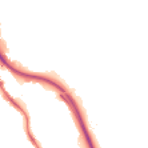 Night-time road noise heatmap for BD16 2PB