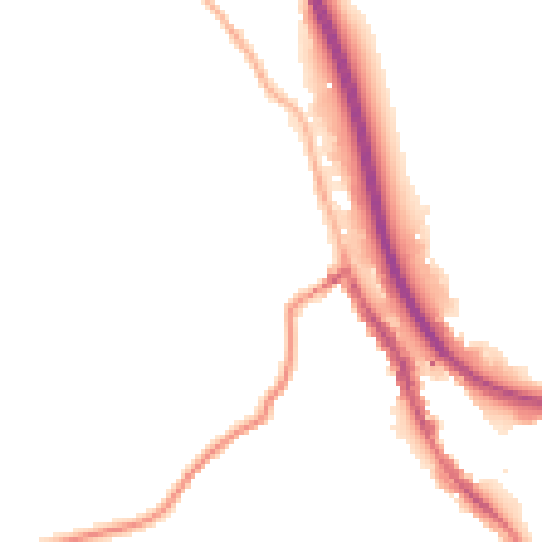 Night-time road noise heatmap for BD16 2QB
