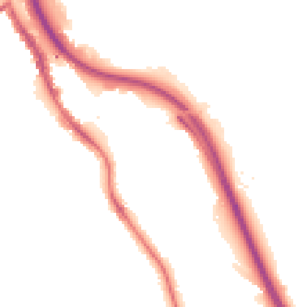 Night-time road noise heatmap for BD16 2QS