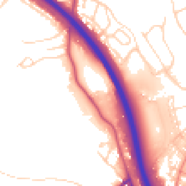 Daytime road noise heatmap for BD16 2RP
