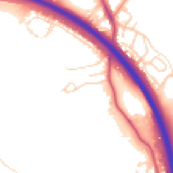 Daytime road noise heatmap for BD16 2RX