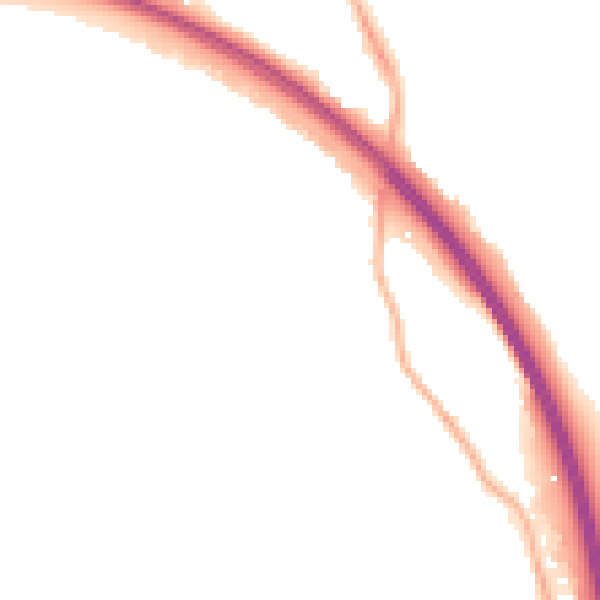 Night-time road noise heatmap for BD16 2RX