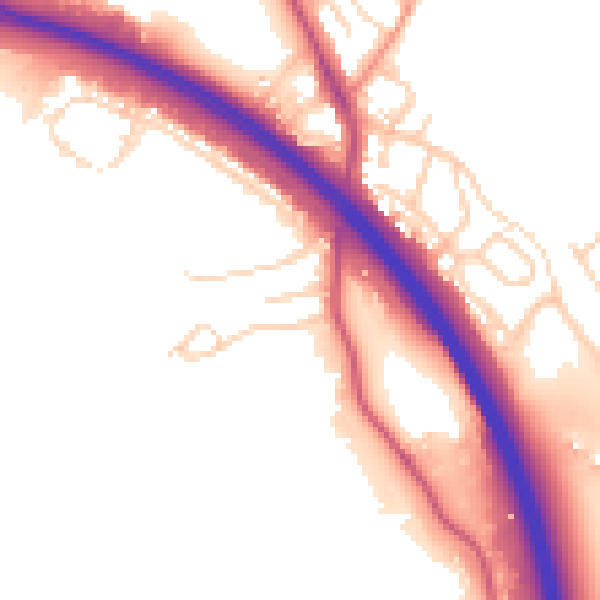 Daytime road noise heatmap for BD16 2RY