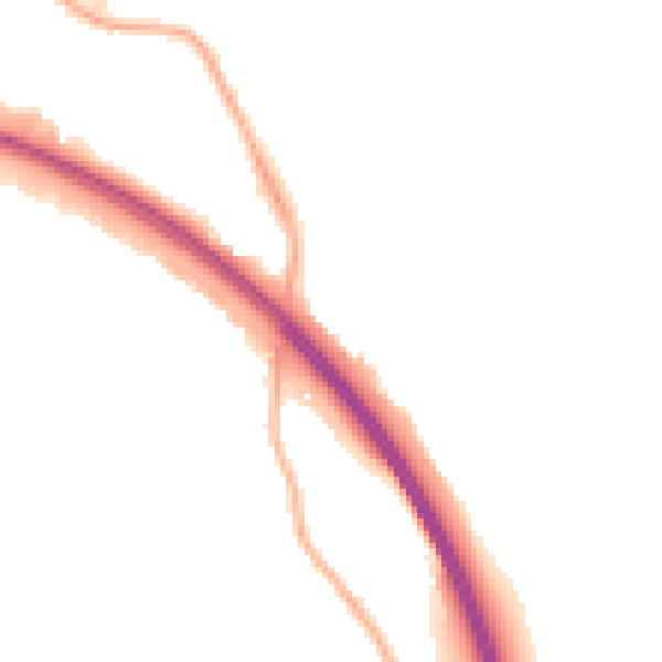 Night-time road noise heatmap for BD16 2SZ