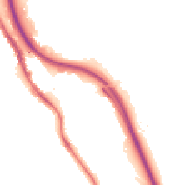 Night-time road noise heatmap for BD16 2TH