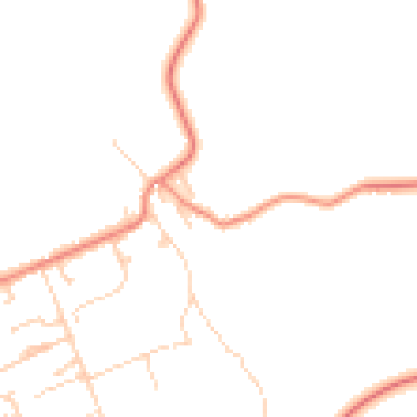 Daytime road noise heatmap for BD16 3AS