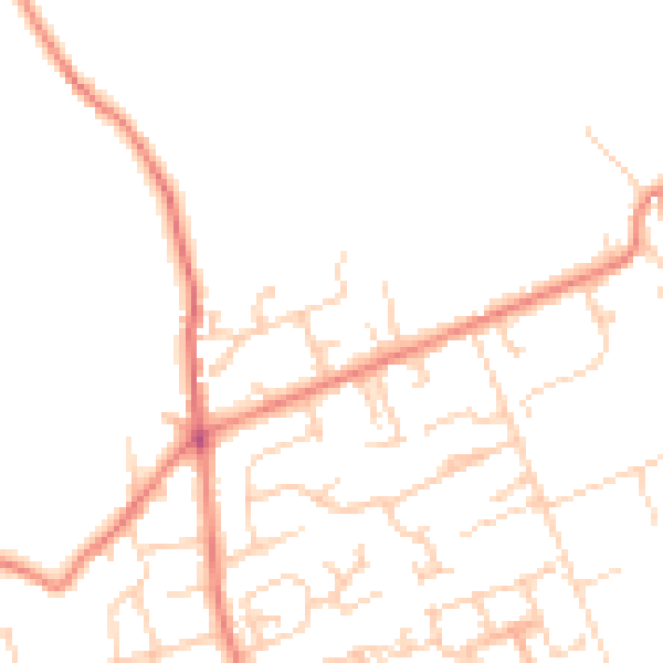 Daytime road noise heatmap for BD16 3DY