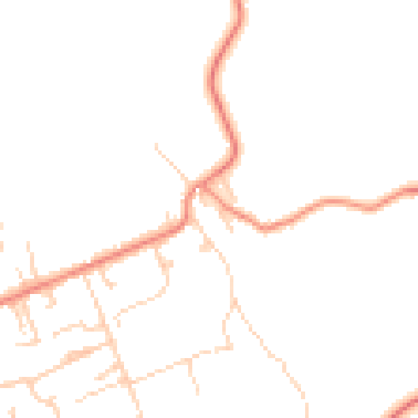 Daytime road noise heatmap for BD16 3HA