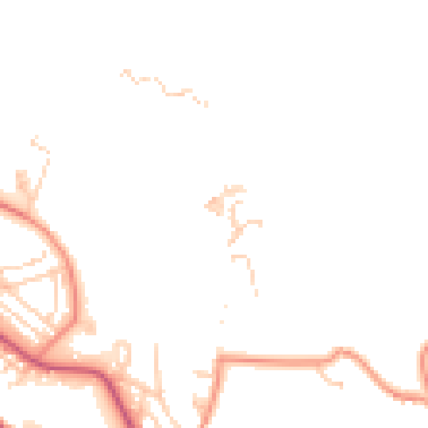 Daytime road noise heatmap for BD16 3HY