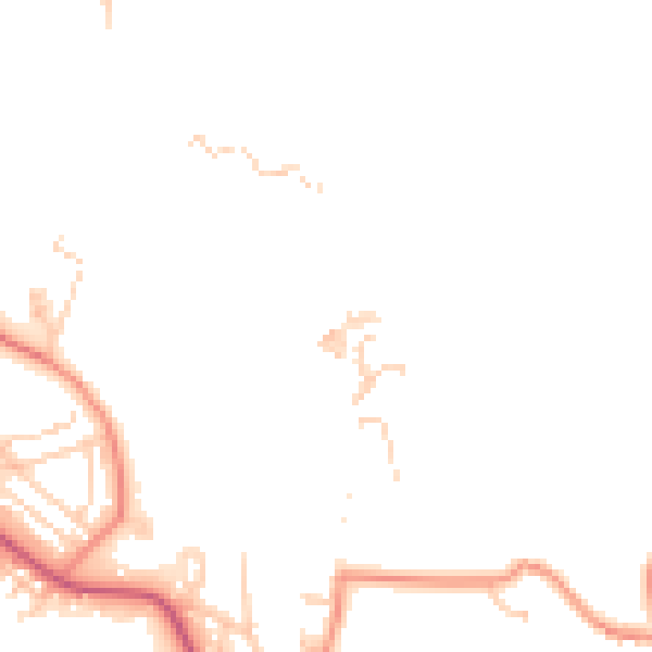 Daytime road noise heatmap for BD16 3JB