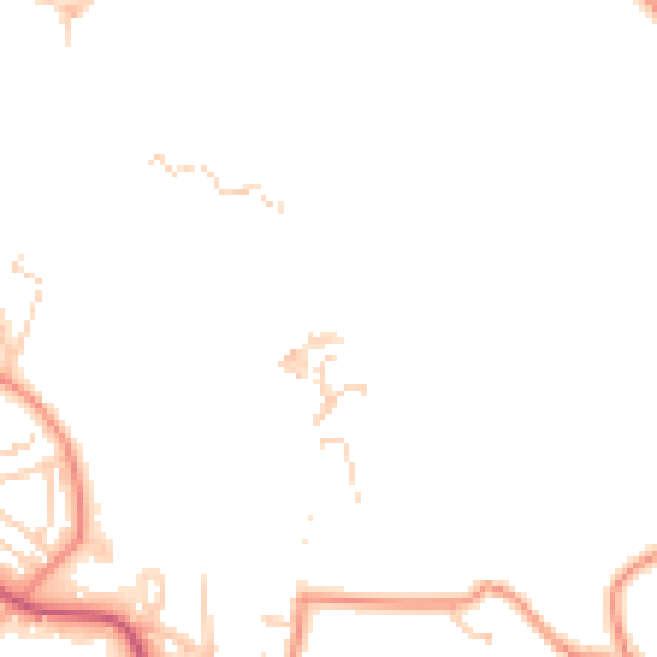 Daytime road noise heatmap for BD16 3JD