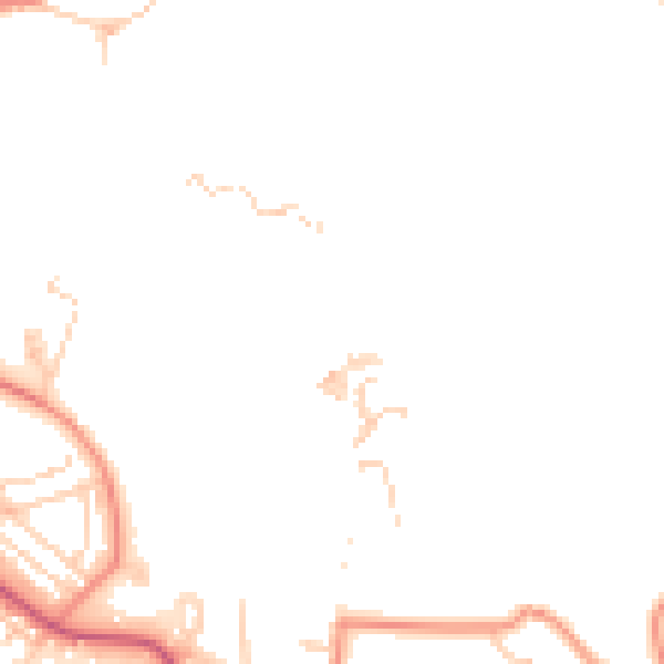 Daytime road noise heatmap for BD16 3JJ