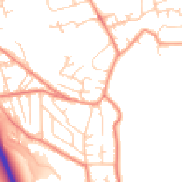 Daytime road noise heatmap for BD16 3NE