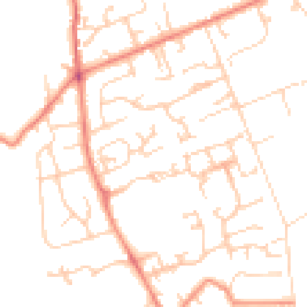 Daytime road noise heatmap for BD16 3PJ