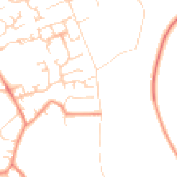 Daytime road noise heatmap for BD16 3QD