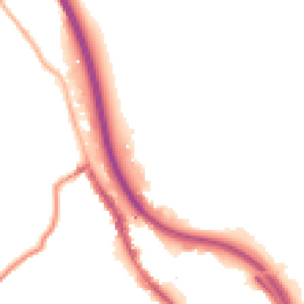 Night-time road noise heatmap for BD16 4BN