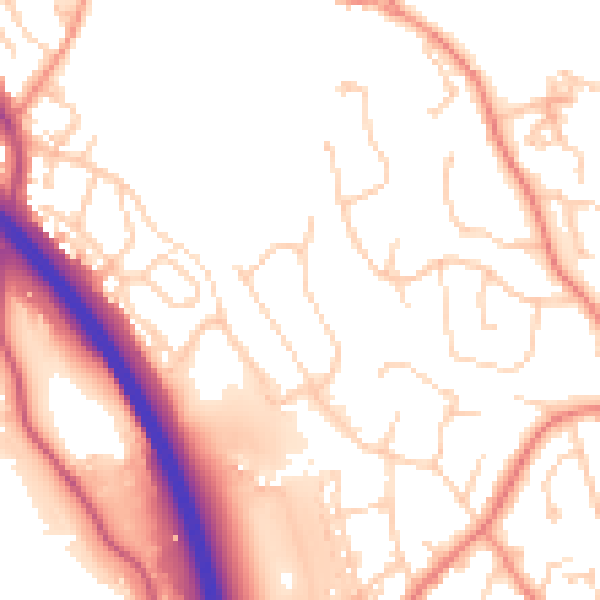 Daytime road noise heatmap for BD16 4DP