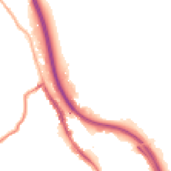 Night-time road noise heatmap for BD16 4DU
