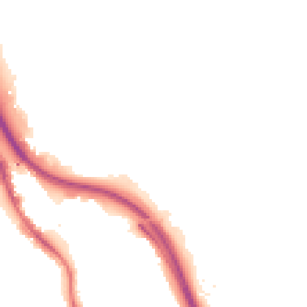 Night-time road noise heatmap for BD16 4NN