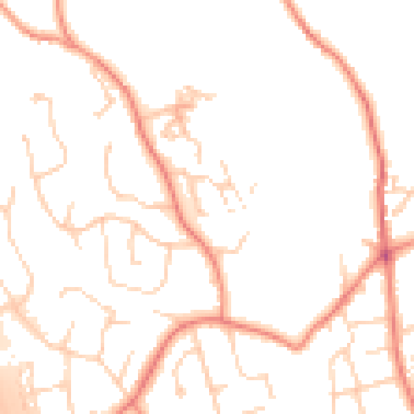 Daytime road noise heatmap for BD16 4SD
