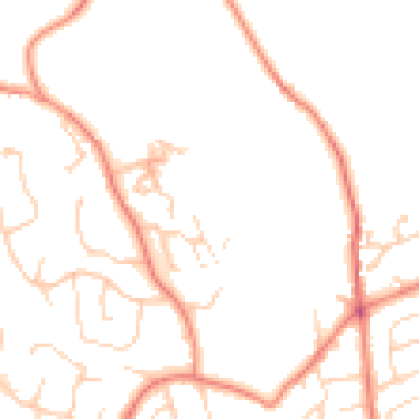 Daytime road noise heatmap for BD16 4UB