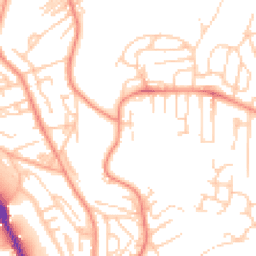 Daytime road noise heatmap for BD18 1AD