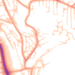 Daytime road noise heatmap for BD18 1AN
