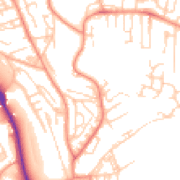 Daytime road noise heatmap for BD18 1AW