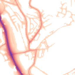 Daytime road noise heatmap for BD18 1BA