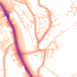 Daytime road noise heatmap for BD18 1BB