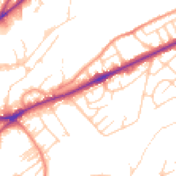Daytime road noise heatmap for BD18 1BQ