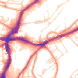 Daytime road noise heatmap for BD18 1BU