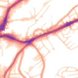 Daytime road noise heatmap for BD18 1BX