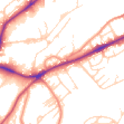 Daytime road noise heatmap for BD18 1BZ