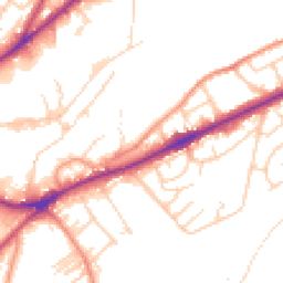 Daytime road noise heatmap for BD18 1DD