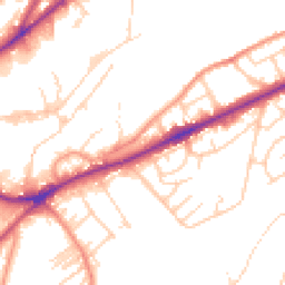 Daytime road noise heatmap for BD18 1DE