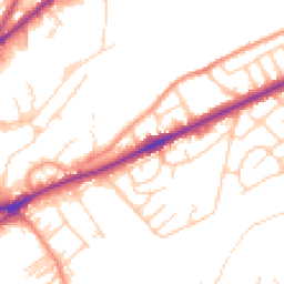 Daytime road noise heatmap for BD18 1DF