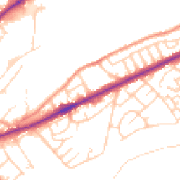 Daytime road noise heatmap for BD18 1DL