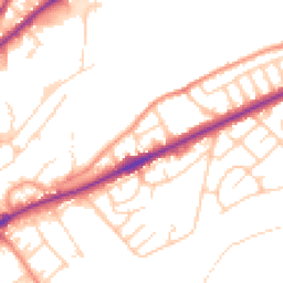 Daytime road noise heatmap for BD18 1DP